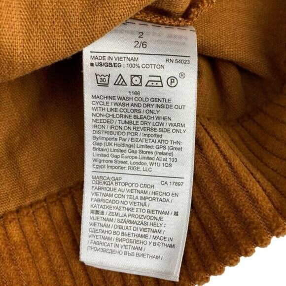 Gap Corduroy Skirt In Copper Brown 2 - Picture 4 of 5